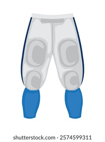 american football pads legs equipment isolated