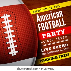 American football party. Vector background