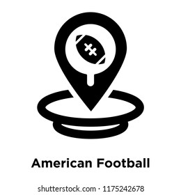 American Football Placeholder icon vector isolated on white background, logo concept of American Football Placeholder sign on transparent background, filled black symbol