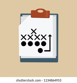 American football plan vector