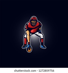 american football play sport ball people vector illustration