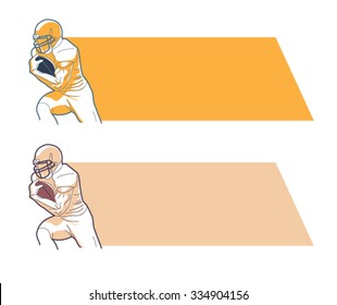 American football player 18. Vector illustration