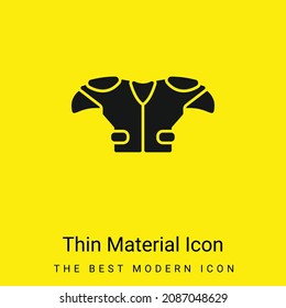 American Football Player Black T Shirt Cloth minimal bright yellow material icon