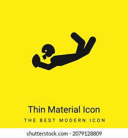 American Football Player Catching The Ball minimal bright yellow material icon