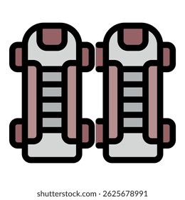 American football player equipment featuring knee and shin pads ensuring safety during gameplay