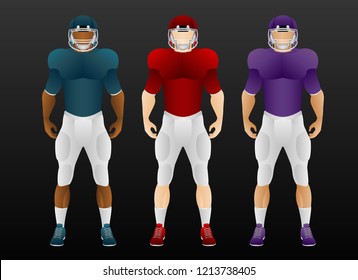 American football player graphic vector