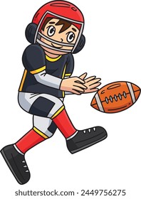 American Football Player Kicking Ball Clipart