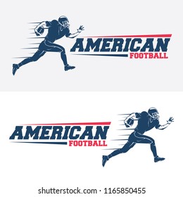 american football player logo vector silhouette