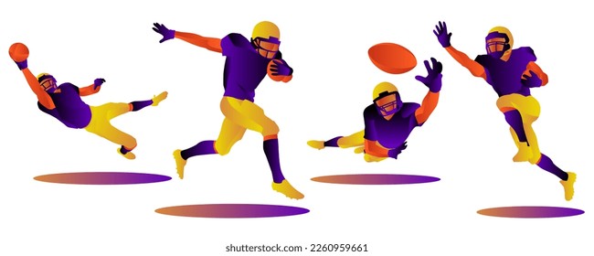 American football player man in action