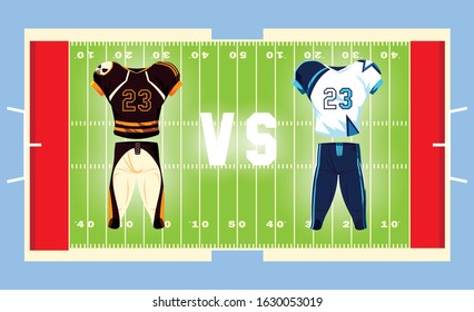American football player outfit sportsuit vector illustration design