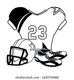 american football player outfit sportsuit vector illustration design