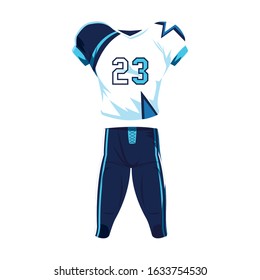 american football player outfit sportsuit vector illustration design
