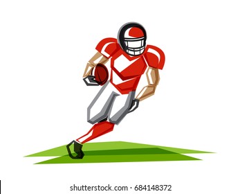 American football player of polygons
