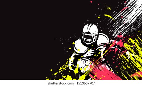 American football player. Quarterback isolated on white. Super bowl sport theme vector illustration.