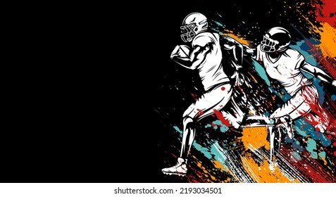 American football player. Quarterback isolated illustration. Football player vector. American football championship. Sport theme vector illustration.