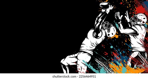 American football player. Quarterback isolated illustration. Football player vector. American football championship. Sport theme vector illustration.
