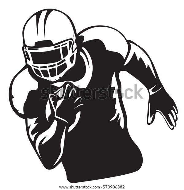 American football player.\
Quarterback isolated on white. Super bowl sport theme vector\
illustration.