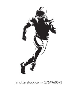 American Football-Spieler mit Design, abstrakte Vektorillustration Silhouette