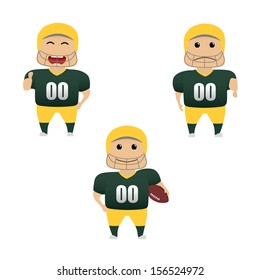 American football player set doing actions for use in advertising, presentations, brochures, blogs, documents and forms, etc.