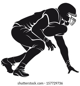 American Football Player, Silhouette