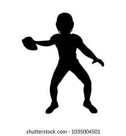 American football player silhouette vector