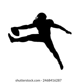 american football player silhouette	- vector illustranion