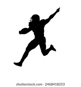 American football player silhouette	 - vector illustration
