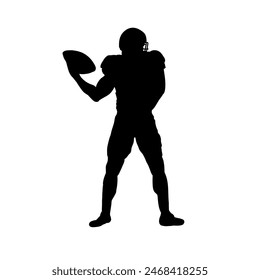 American football player silhouette	 - vector illustration
