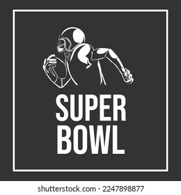 American football player. Super bowl sport theme vector