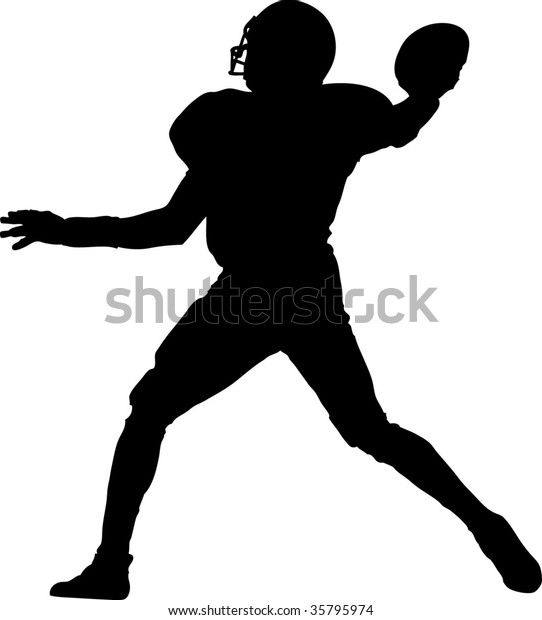 Close Up Of An American Football Player High-Res Stock 