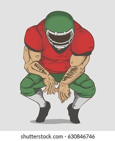 American FootBall Player Vector design