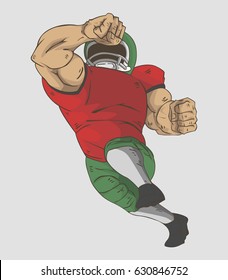 American FootBall Player Vector design