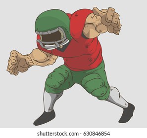 American FootBall Player Vector design