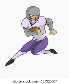 American FootBall Player Vector design
