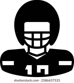 american football player vector fill icon