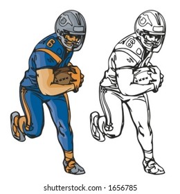 American football player. Vector illustration