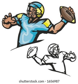 American football player. Vector illustration