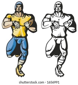 American football player. Vector illustration