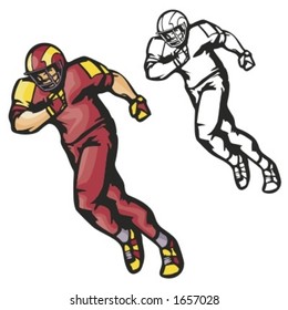 American football player. Vector illustration