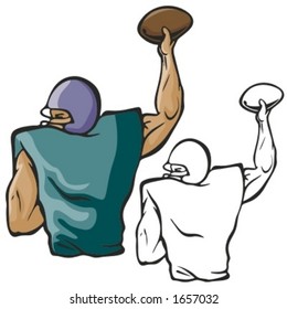 American football player. Vector illustration