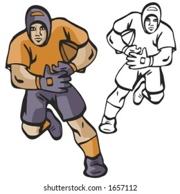 American football player. Vector illustration