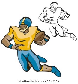 American football player. Vector illustration