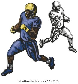 American football player. Vector illustration