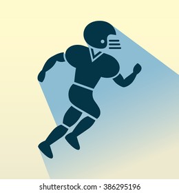 American football player. Vector illustration.