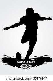 american football player, vector illustration