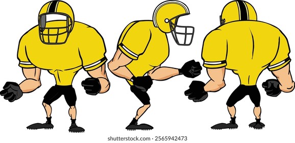 American Football Player Vector Set