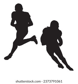 American Football Player Vector Silhouette