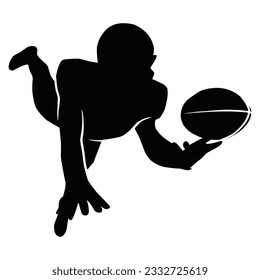 American Football Players Silhouettes , vector pack, various pose