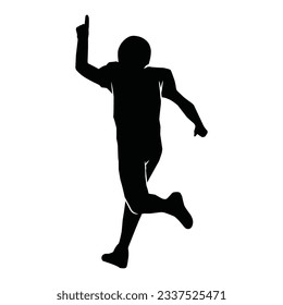 American Football Players Silhouettes , vector pack, various pose