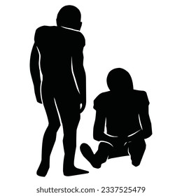 American Football Players Silhouettes , vector pack, various pose